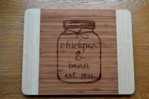 Our new personalized cutting board!