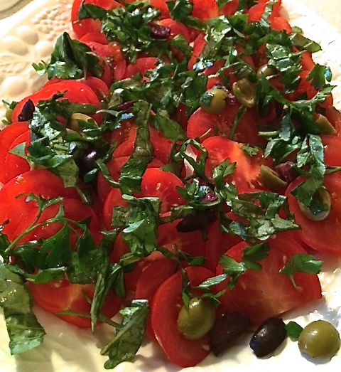 Marissa’s Tomato Salad – Chickpea and Bean