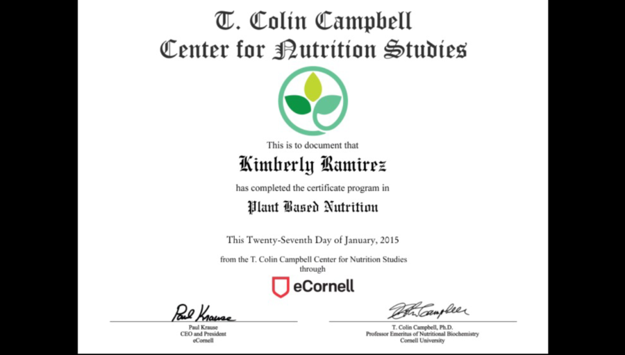 Plant Based Nutrition Certificate