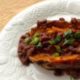 Sweet Potato with Black Bean Chili