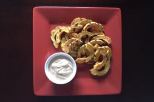 Maple Glazed Delicata Squash & Cashew Cream Dip