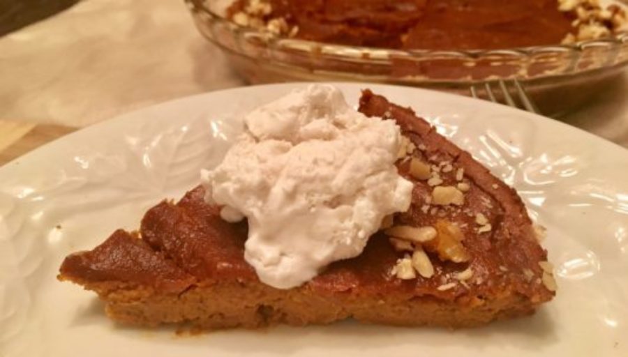 Pumpkin Pie (vegan, oil-free, crustless, gluten-free)